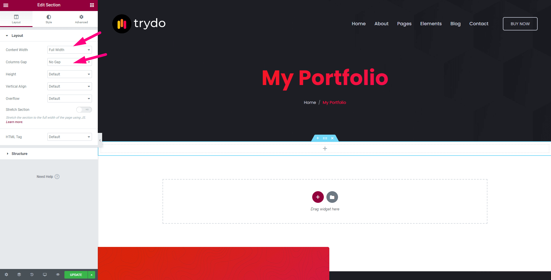 Create a portfolio with elementor custom addons